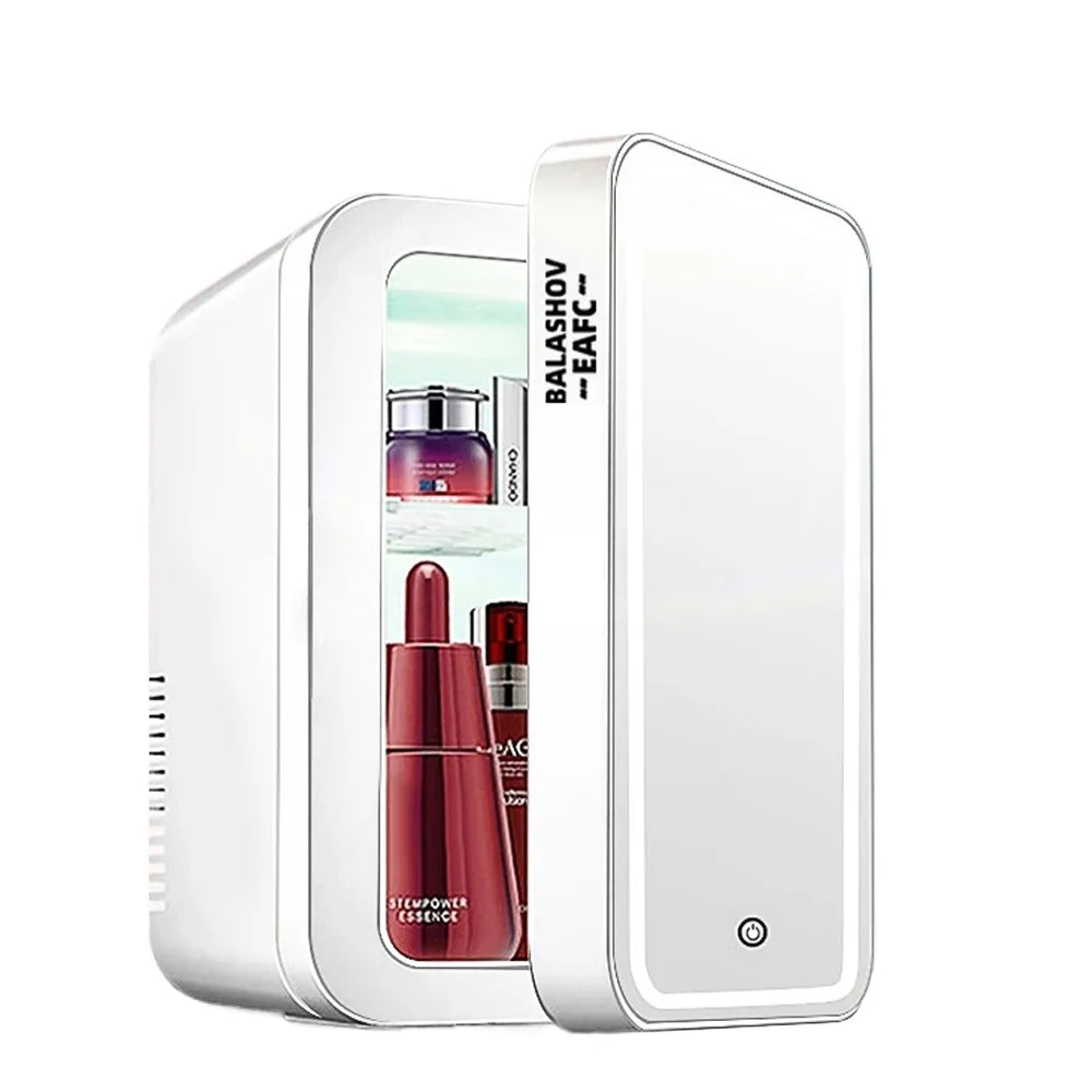 4L Mini Skincare Fridge with LED Mirror
